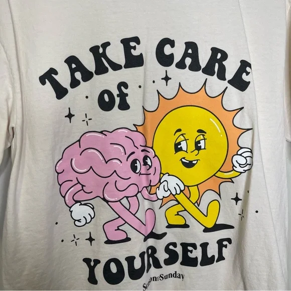 Season Of Sunday Take Care Tee Sz Small - Picture 3 of 5